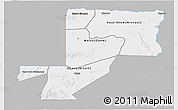 Gray 3D Map of Wouleu-Ntem, single color outside