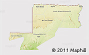Physical 3D Map of Wouleu-Ntem, cropped outside