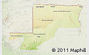Physical 3D Map of Wouleu-Ntem, lighten