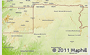 Physical 3D Map of Wouleu-Ntem