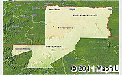 Physical 3D Map of Wouleu-Ntem, satellite outside