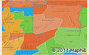 Political Shades 3D Map of Wouleu-Ntem
