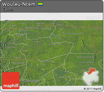 Satellite 3D Map of Wouleu-Ntem