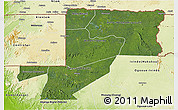 Satellite 3D Map of Wouleu-Ntem, physical outside