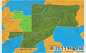 Satellite 3D Map of Wouleu-Ntem, political outside