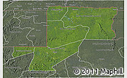Satellite 3D Map of Wouleu-Ntem, semi-desaturated