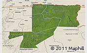 Satellite 3D Map of Wouleu-Ntem, shaded relief outside
