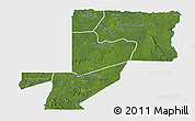 Satellite 3D Map of Wouleu-Ntem, single color outside