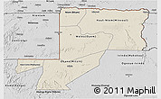 Shaded Relief 3D Map of Wouleu-Ntem, desaturated