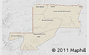 Shaded Relief 3D Map of Wouleu-Ntem, lighten, desaturated