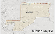 Shaded Relief 3D Map of Wouleu-Ntem, lighten, semi-desaturated