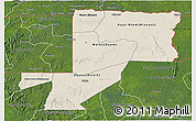 Shaded Relief 3D Map of Wouleu-Ntem, satellite outside