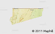 Physical 3D Map of Haut-Como (Medouneu), cropped outside