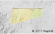 Physical 3D Map of Haut-Como (Medouneu), lighten, desaturated