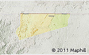Physical 3D Map of Haut-Como (Medouneu), lighten, semi-desaturated