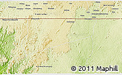Physical 3D Map of Haut-Como (Medouneu)