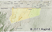 Physical 3D Map of Haut-Como (Medouneu), semi-desaturated