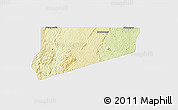 Physical 3D Map of Haut-Como (Medouneu), single color outside