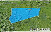 Political 3D Map of Haut-Como (Medouneu), satellite outside
