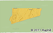 Savanna Style 3D Map of Haut-Como (Medouneu), single color outside