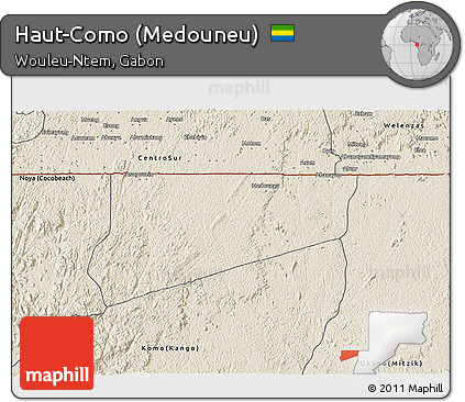 Shaded Relief 3D Map of Haut-Como (Medouneu)