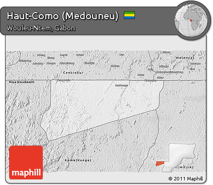Silver Style 3D Map of Haut-Como (Medouneu)
