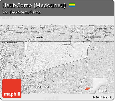 Silver Style 3D Map of Haut-Como (Medouneu)