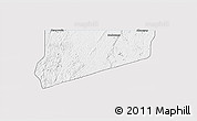 Silver Style 3D Map of Haut-Como (Medouneu), single color outside