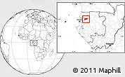 Blank Location Map of Haut-Como (Medouneu), within the entire country