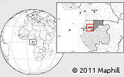 Blank Location Map of Haut-Como (Medouneu), highlighted country, highlighted parent region