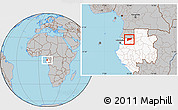 Gray Location Map of Haut-Como (Medouneu), highlighted country