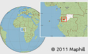 Savanna Style Location Map of Haut-Como (Medouneu), highlighted parent region