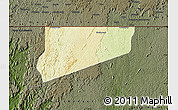 Physical Map of Haut-Como (Medouneu), darken