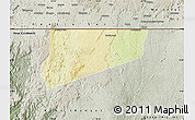 Physical Map of Haut-Como (Medouneu), semi-desaturated