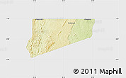 Physical Map of Haut-Como (Medouneu), single color outside
