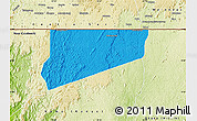 Political Map of Haut-Como (Medouneu), physical outside