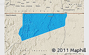 Political Map of Haut-Como (Medouneu), shaded relief outside