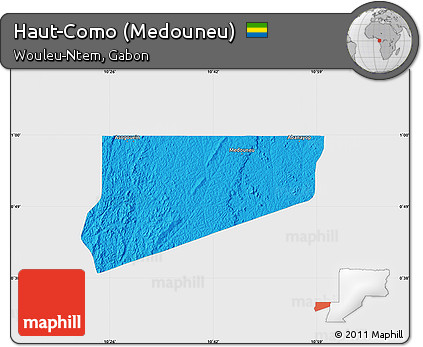 Political Map of Haut-Como (Medouneu), single color outside