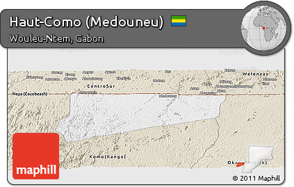 Classic Style Panoramic Map of Haut-Como (Medouneu)