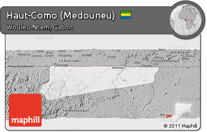 Gray Panoramic Map of Haut-Como (Medouneu)