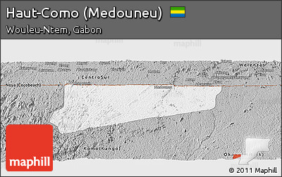 Gray Panoramic Map of Haut-Como (Medouneu)