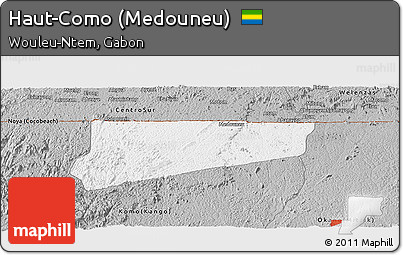 Gray Panoramic Map of Haut-Como (Medouneu)