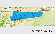 Political Panoramic Map of Haut-Como (Medouneu), physical outside