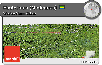 Satellite Panoramic Map of Haut-Como (Medouneu)