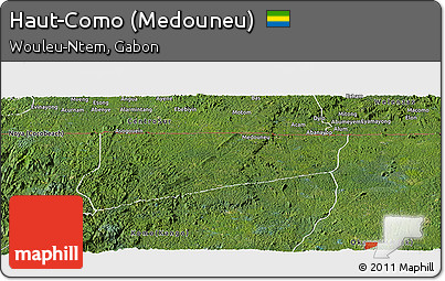 Satellite Panoramic Map of Haut-Como (Medouneu)