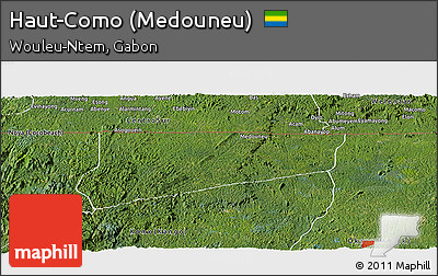 Satellite Panoramic Map of Haut-Como (Medouneu)