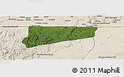 Satellite Panoramic Map of Haut-Como (Medouneu), shaded relief outside