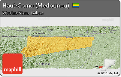 Savanna Style Panoramic Map of Haut-Como (Medouneu)