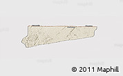 Shaded Relief Panoramic Map of Haut-Como (Medouneu), cropped outside