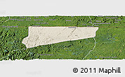 Shaded Relief Panoramic Map of Haut-Como (Medouneu), satellite outside